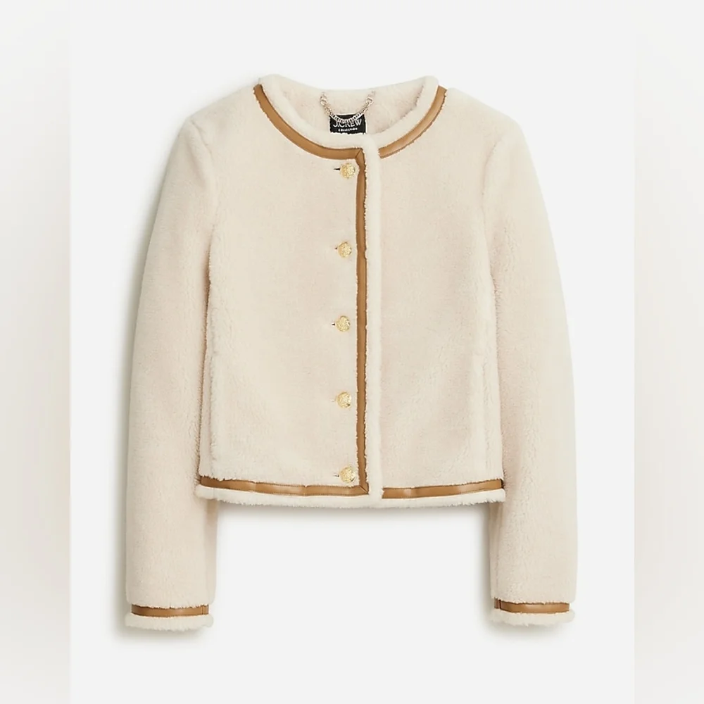 Collection lady jacket in sherpa blend - New With Tags - Size 4 - J.Crew